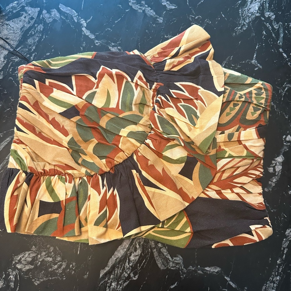 Zara small floral crop top